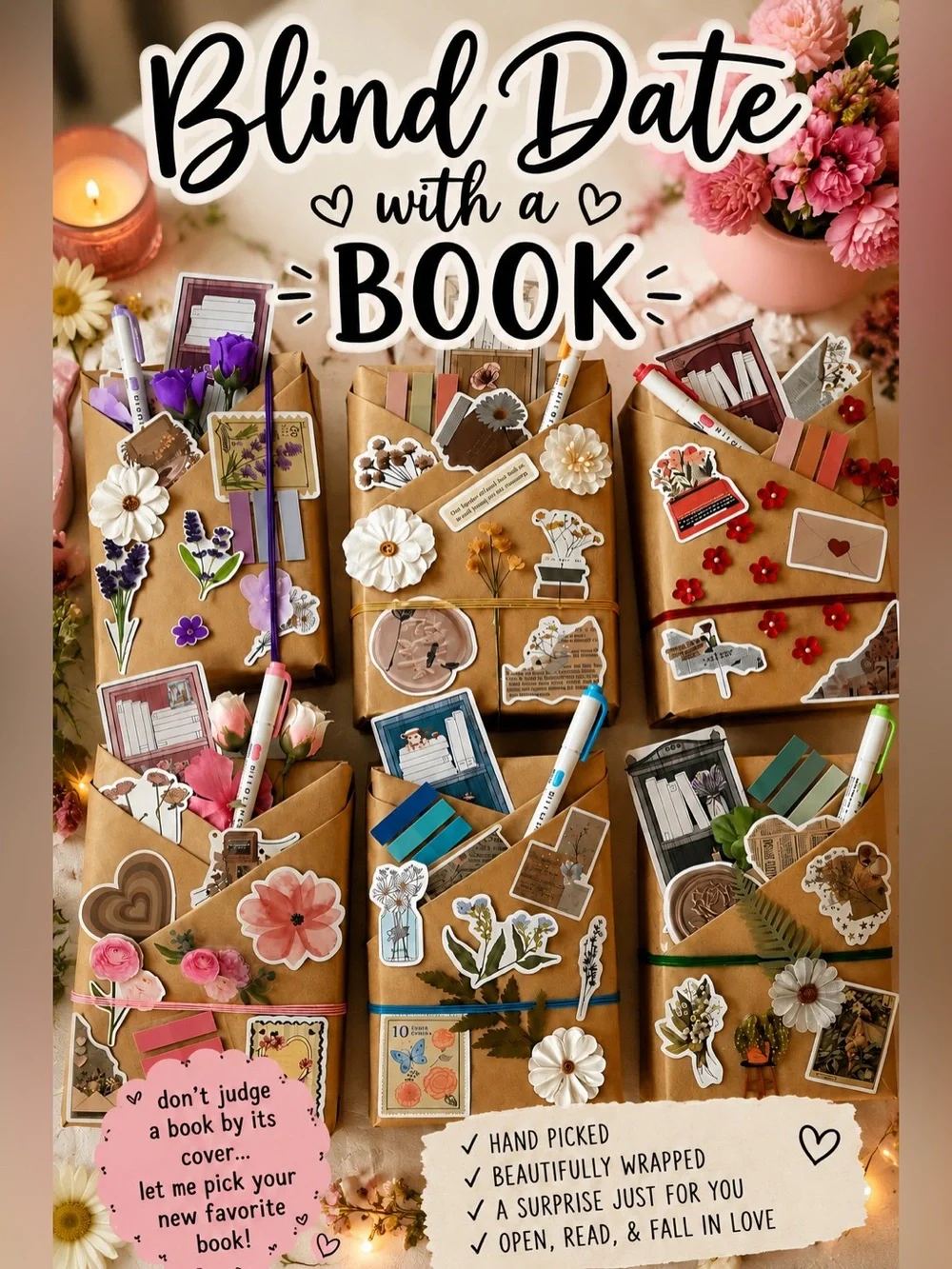 Blind Date With a Book Gift Set - You Pick Genre, Great Gift for Book Lovers!